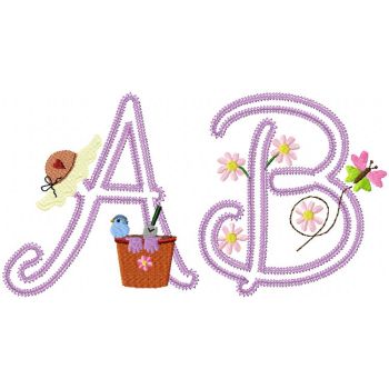 Country Garden Applique Alphabet
