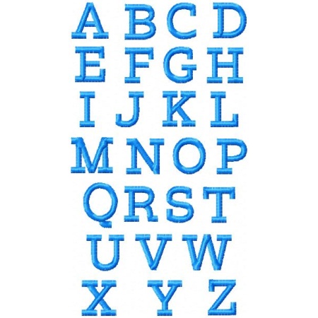 Classic Bold ¾” Satin Alphabet