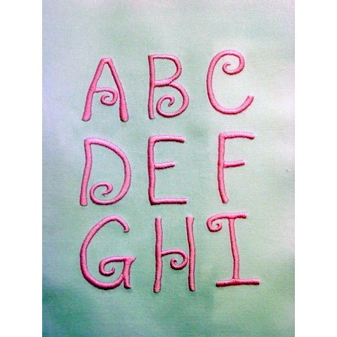 Abby Alphabet Plain 2″ Satin