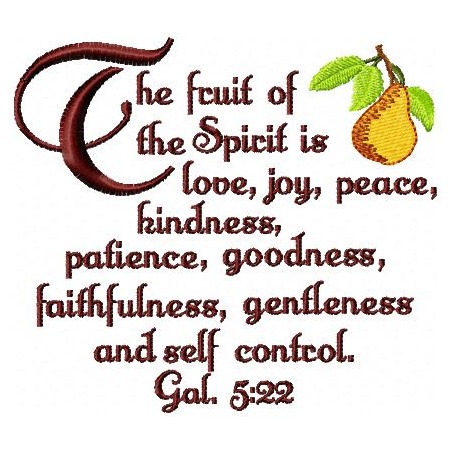 Spirit on Fruit Of The Spirit  Christian Embroidery Design   Oma S Place