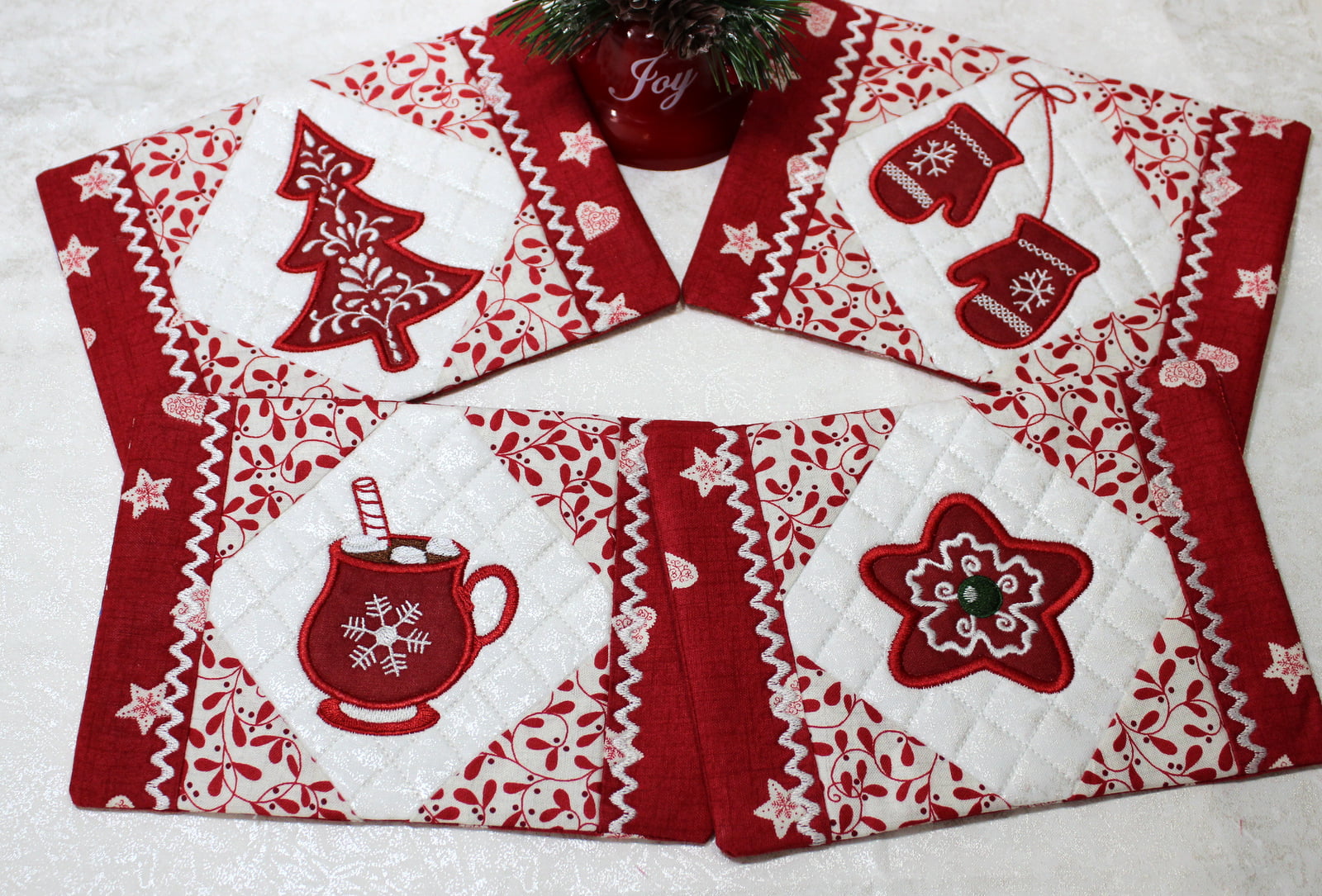 Nordic Winter Mug Rugs  Omas Place