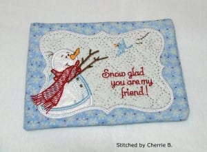 Snow Glad Mug Rug