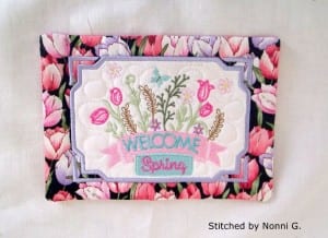 Welcome Spring Mug Rug