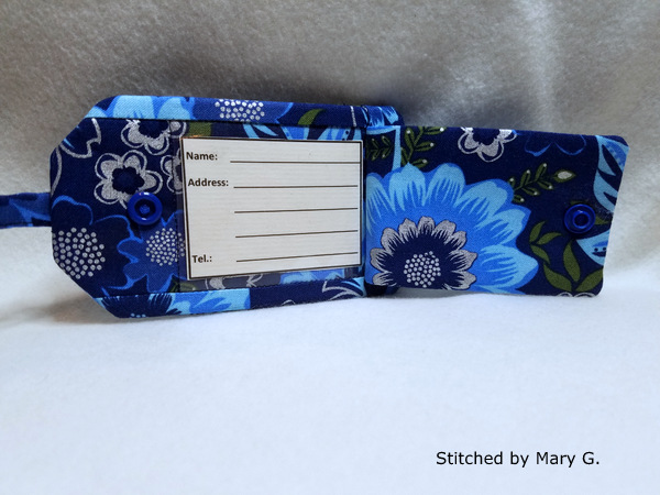 embroidered luggage tags with snaps