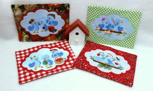 Seasonal Birdies Mug Rugs (Combo)