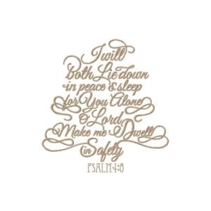 Psalm 4:8 Single (5×7)