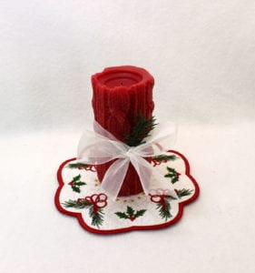 Christmas Candle Mat (7×7)