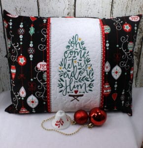Oh Come Let Us Adore Him Pillow (6×10)