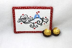 Love Birds Mug Rug (5×7)