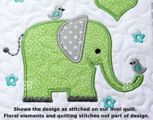 Elephant Applique (6×6)