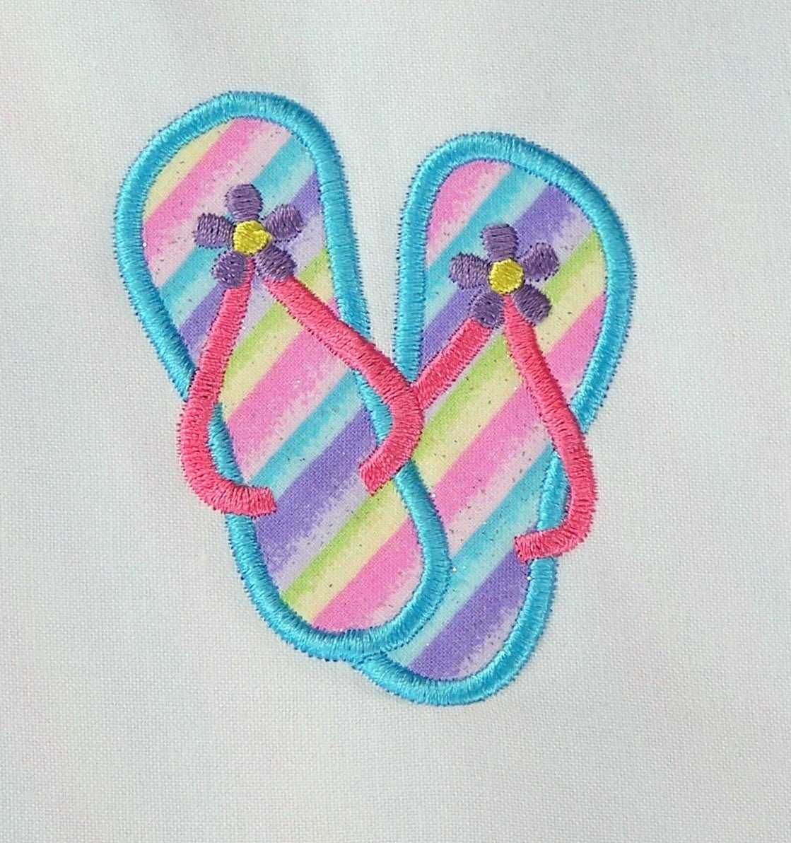 embroidery flip flops