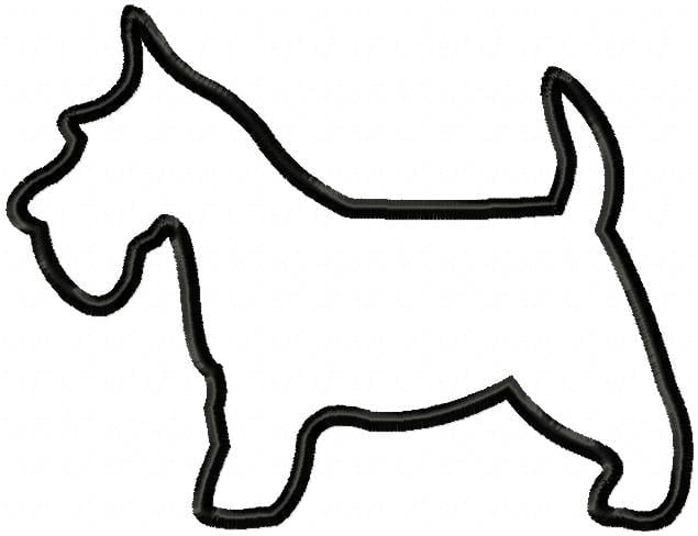 Applique Scottie Dog 3 Sizes Oma s Place