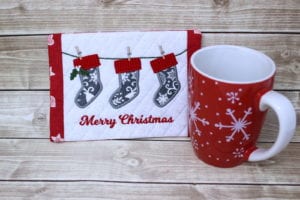 Stockings Mug Rug (5×7)