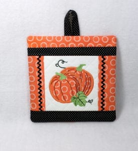 In the Hoop Pumpkin Pocket Potholder (7×7)