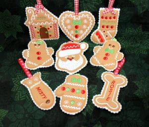 Christmas Cookie Ornaments Set 2 (4×4)