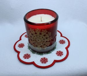 Snowflake Candle Mat (7×7)
