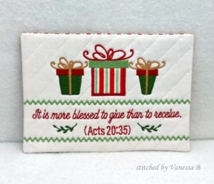 More Blessed Mug Rug (5×7)