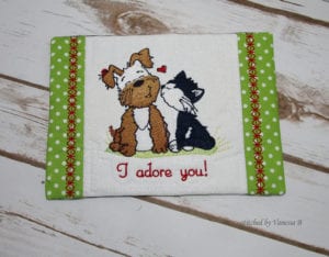 Adore You Mug Rug (5×7)