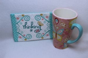 Thinking of You Mug Rug (5×7)