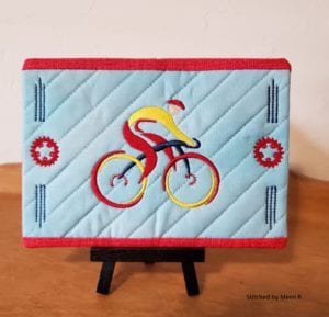 Biking Mug Rug (5×7)