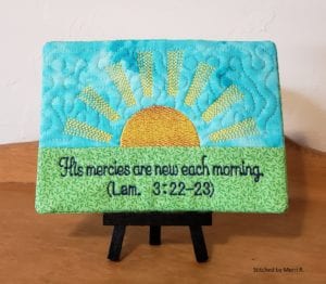 His Mercies Mug Rug (5×7)