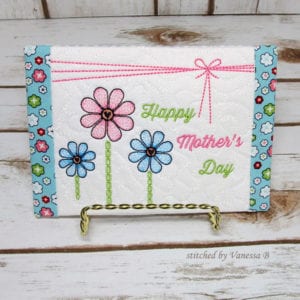Three Daisies Mug Rug (5×7)