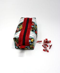 Striped Boxy Zippered Bag PITH (6×10)