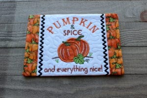 Pumpkin Spice Mug Rug (5×7)