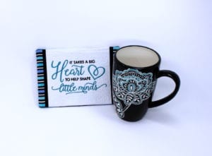 Big Heart Mug Rug (5×7)