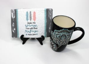 Under His Wings Mug Rug (5×7)