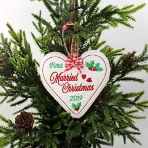 Married Christmas Ornaments (4×4)