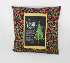The Light Shines Pillow (7×11)