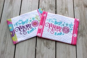 Best Mom / Mum Ever Mug Rug (5×7)