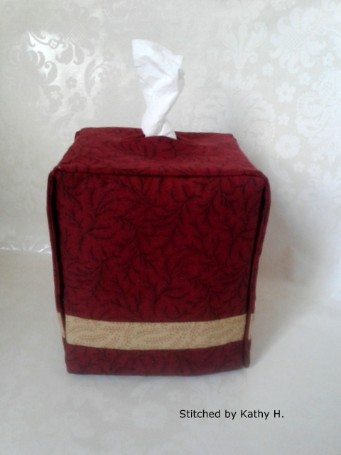 monogrammed tissue box cover