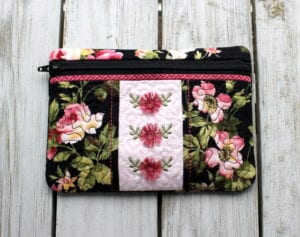 Fringed Flowers Zip Bag (5×7)