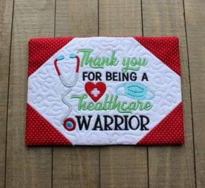 Warrior Mug Rug (5×7)