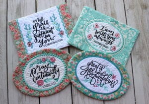 Inspirational Mug Rug Set 2