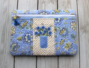 Fringed Flowers Zip Bag XL (8×12)