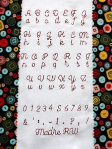 Madre Redwork Font