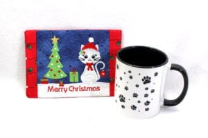 Christmas Cat Mug Rug (5×7)
