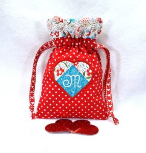 Heart Drawstring Bag (5×7)