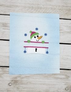 Split Applique Snowman