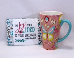 Joy of the Lord Mug Rug
