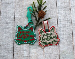 Meowy Christmas Tags (4×4)