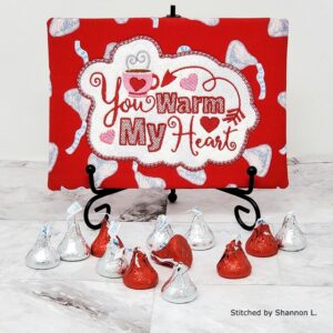 You Warm My Heart Mug Rug (5×7)