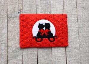 Cat Love 2 Mug Rug