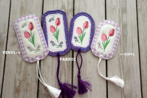 Vinyl and Fabric Bookmark Combo (5×7)
