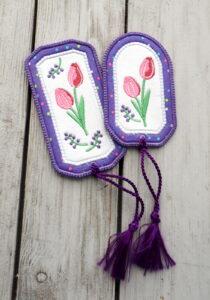 Fabric Tulip Bookmarks