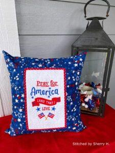 Pray for America Pillow (7×11)