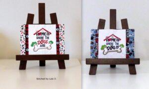 Home Is Where the Dog Is Mug Rug (5×7)